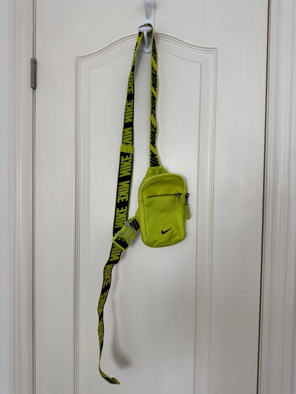 Nike Neon Yellow Crossbody Belt Bag with Branded Strap
